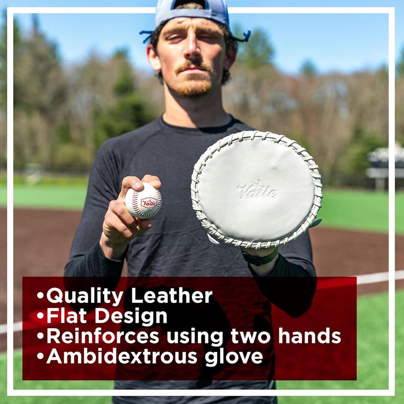 VALLE Eagle Switch Ambidextrous Pancake Baseball and Softball Training Glove - Flat & Soft Leather Fielding Gear for Left & Right Handed Players - Image 3